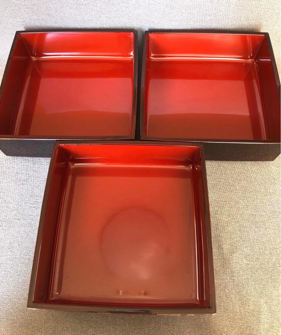 気まぐれ出品【津軽塗】最高級ライン「錦塗」五段重箱 未使用品